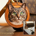 Custom Hand-Carved Leather Pet Portrait Charm - Bespoke 3D Art Keepsake
